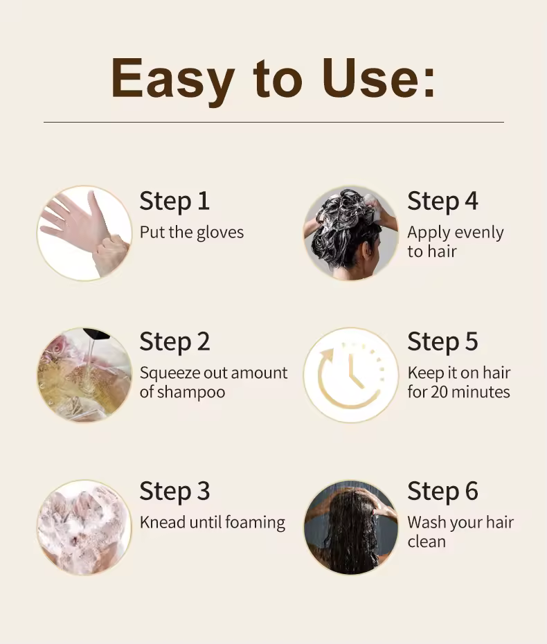 3-in-1 Plant Extract Black Hair Dye Shampoo - view 5