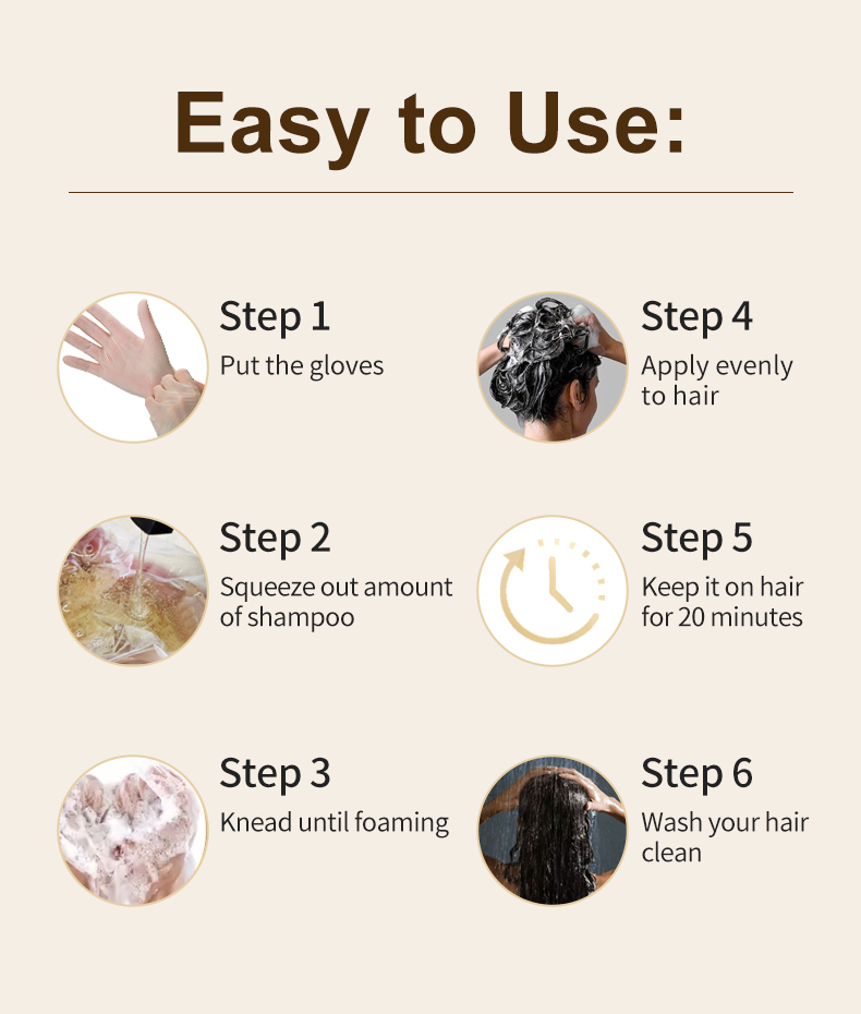 3-in-1 Plant Extract Black Hair Dye Shampoo - view 12