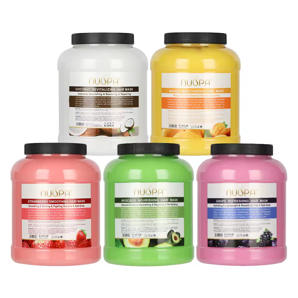 5L Nuspa Salon Hair Mask Cream Vegan Formula Organic Strawberry - view 4